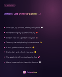 Aesthetic 25th Birthday Captions