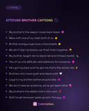 Attitude Brother Captions