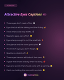 Attractive Eyes Captions
