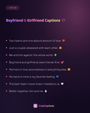 Boyfriend & Girlfriend Captions