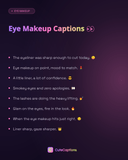 Eye Makeup Captions
