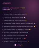 Pregnancy Announcement Captions for Partner