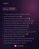 Friends & Friendship Memories Captions