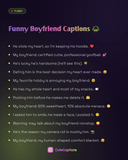 Funny Boyfriend Captions