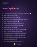Men Captions