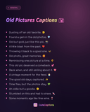 Old Pictures Captions