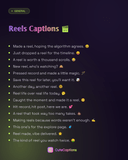 Reels Captions