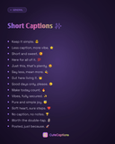 Short Captions