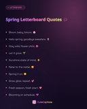 Spring Letterboard Quotes