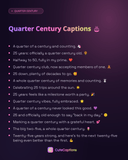 Quarter Century Captions