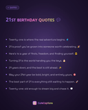 21st Birthday Quotes