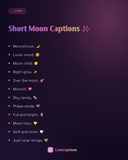 Short Moon Captions