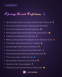Spring Break Captions